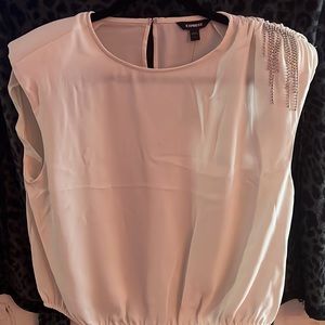 NWT express off white top size large